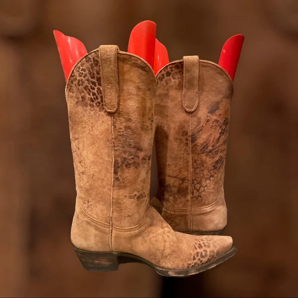 Old Gringo Leopardito Brown Boots 13 inch size 9 New - Picture 3 of 16